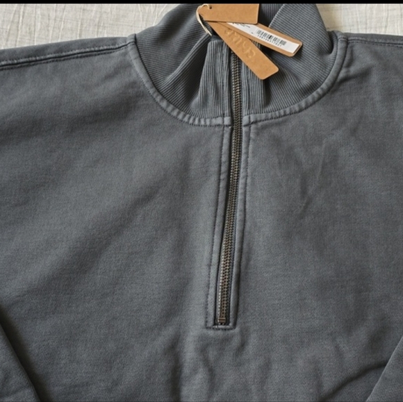 SKIMS Boyfriend Fleece Half Zip Pullover Size:XS Zircon - Picture 7 of 11